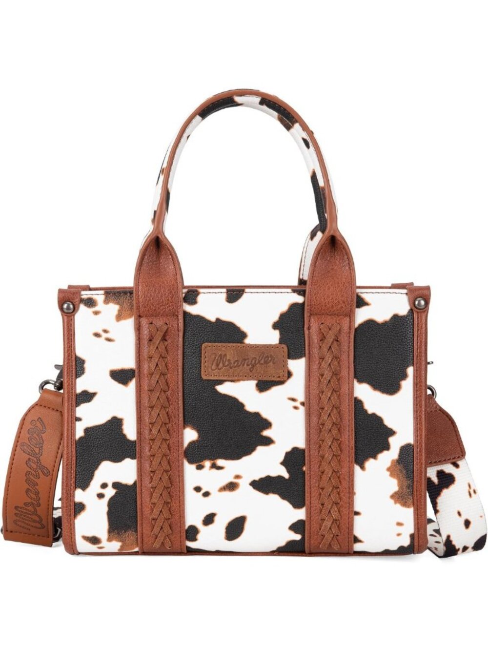 Boho Cow Print Tote Bag for Women | Western Top Handle Satchel Handbag